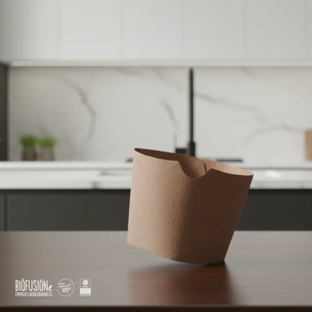 Fundas 8oz Con Diseño Kraft (Papel Sostenible) 1000unid.