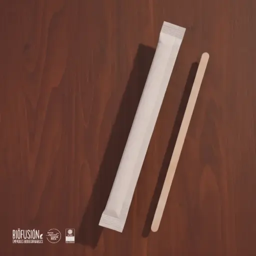 [ECO1220] Removedor 18cm Envuelto (Madera) 500unid.