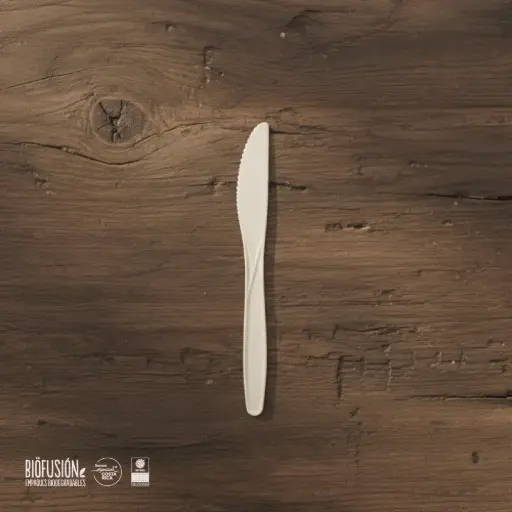 [BIOCP04] Cuchillo 6" Económico Blanco (Almidón de Maíz) 20x50 1000unid.
